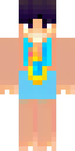 A boy in a diaper with space, a blue kurta and white sleeves with b… Скин Майнкрафт: A boy in a diaper with space, a blue kurta and white sleeves with b…