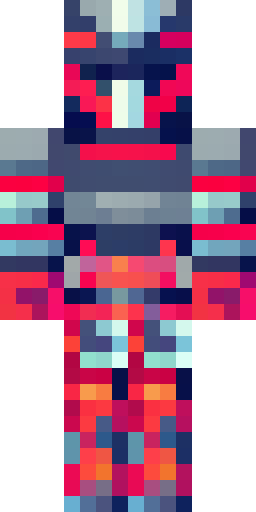 Скин Майнкрафт: a fighter in heavy red armor covered with spikes and metal plates.…