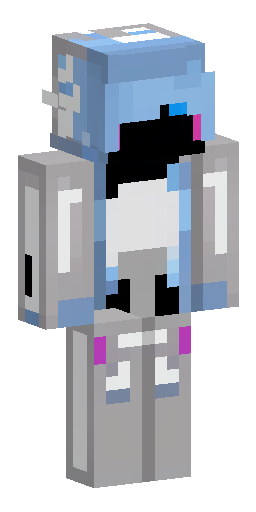 Скин Майнкрафт: A full-body anime-style Minecraft skin template character, front vi…