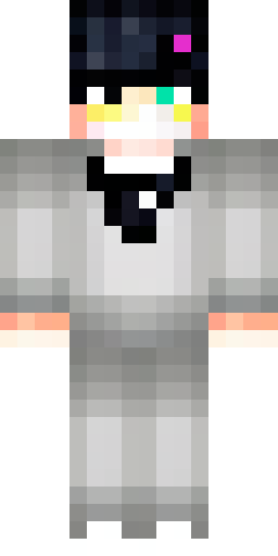 A guy with heterochromia. He is wearing a dull white sweater, black… Скин Майнкрафт: A guy with heterochromia. He is wearing a dull white sweater, black…