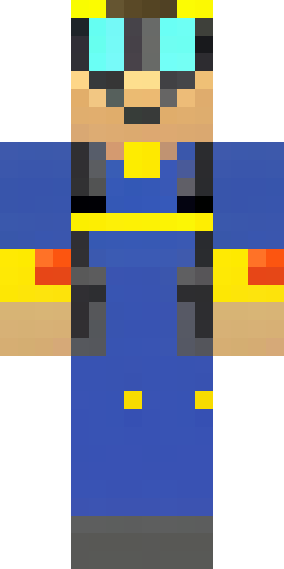A Minecraft player skin of a tech engineer and modder. Wearing a da… Скин Майнкрафт: A Minecraft player skin of a tech engineer and modder. Wearing a da…