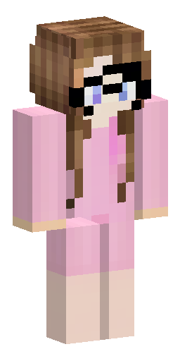A Minecraft skin of a cute girl with thin metallic wire glasses. Sh… Скин Майнкрафт: A Minecraft skin of a cute girl with thin metallic wire glasses. Sh…