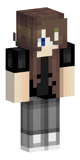 A Minecraft skin of a young woman with very long, dark brown wavy h… Скин Майнкрафт: A Minecraft skin of a young woman with very long, dark brown wavy h…