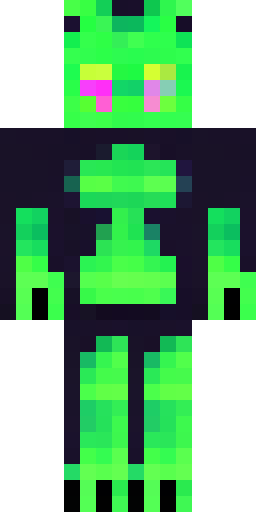 A symmetrical Minecraft skin design: A demon character with large t… Скин Майнкрафт: A symmetrical Minecraft skin design: A demon character with large t…