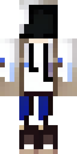 Скин Майнкрафт: A white shirt with sleeves, dark blue pants with a belt and a gold…