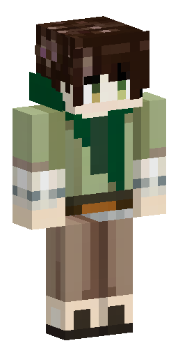A young anime-style adventurer boy Minecraft skin. Shaggy dark brow… Скин Майнкрафт: A young anime-style adventurer boy Minecraft skin. Shaggy dark brow…