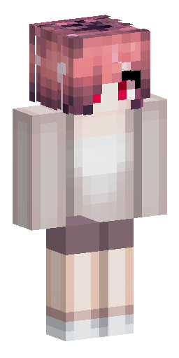 Скин Майнкрафт: aesthetic minecraft skin, slim model, female, disheveled coral pink…