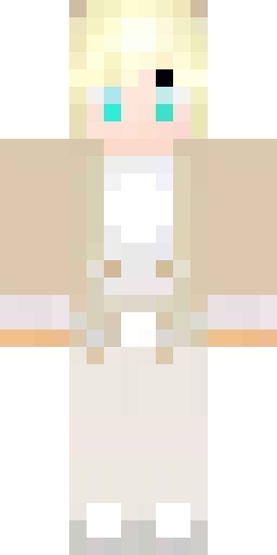 Скин Майнкрафт: An angelic Minecraft skin with a soft, elegant appearance. It featu…