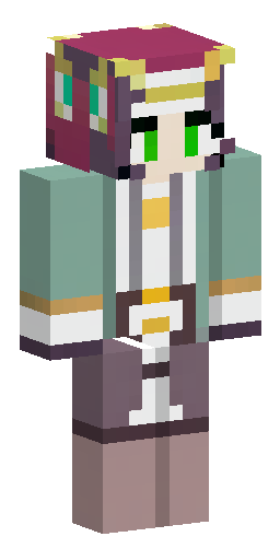 Скин Майнкрафт: Anime full body shot of a young adventurer, messy brown hair, green…