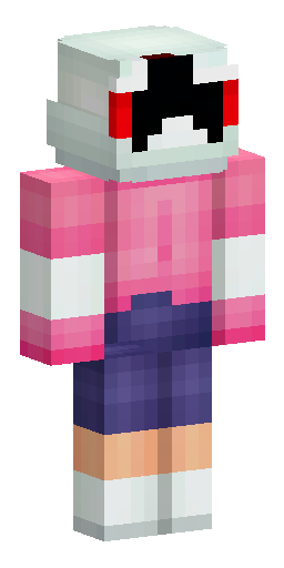 Скин Майнкрафт: белый персонаж с пропеллером и леденцом