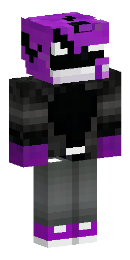 Скин Майнкрафт: black-purple furry sharkwolf with black gray jeans