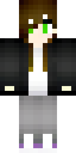 Чёрная толстовка, чёрные штаны, фиолетовые глаза, карие волосы , бе… Скин Майнкрафт: Чёрная толстовка, чёрные штаны, фиолетовые глаза, карие волосы , бе…