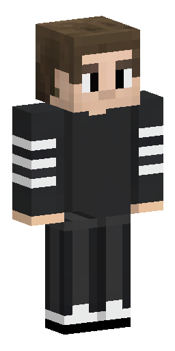 Скин Майнкрафт: Classic Minecraft Steve character skin, wearing a black Adidas trac…