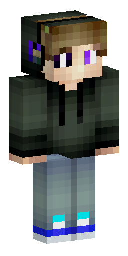 Cool Minecraft skin of a teenage boy, wearing a stylish black and neon-purple oversized… Скин Майнкрафт: Cool Minecraft skin of a teenage boy, wearing a stylish black and neon-purple oversized…
