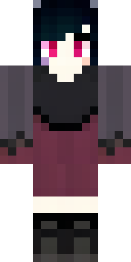 Create a gothic-style bat girl skin for Minecraft. The character sh… Скин Майнкрафт: Create a gothic-style bat girl skin for Minecraft. The character sh…