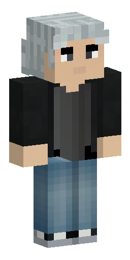 Скин Майнкрафт: Create a Minecraft skin that looks 64x64. He wears a black jacket w…