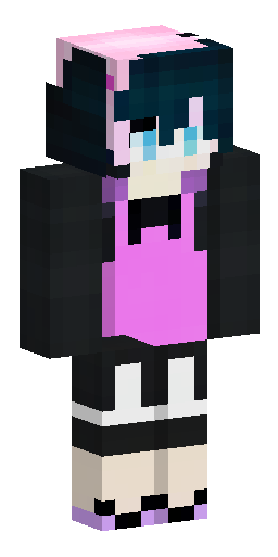 Cute anime girl Minecraft skin, slim Alex model. Short chin-length… Скин Майнкрафт: Cute anime girl Minecraft skin, slim Alex model. Short chin-length…