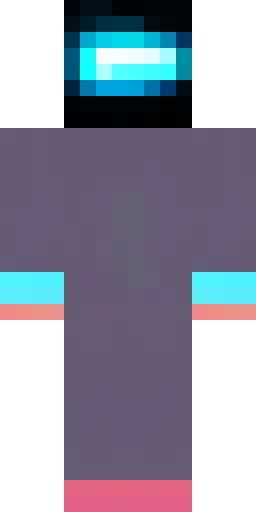 Скин Майнкрафт: Cyberpunk Minecraft skin, mysterious guy with a glowing tech mask c…