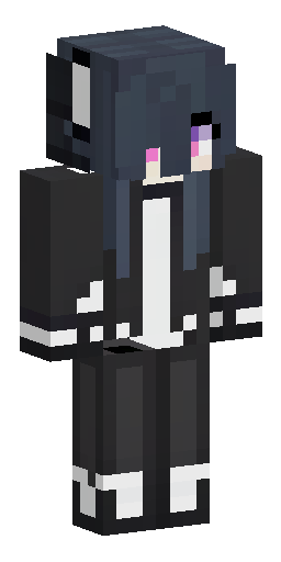Detailed 128x128 HD Minecraft skin of a gothic anime girl. She has… Скин Майнкрафт: Detailed 128x128 HD Minecraft skin of a gothic anime girl. She has…