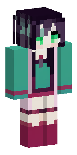 Скин Майнкрафт: Female Minecraft character named Fuji Kutsinami. Pale warm skin, br…