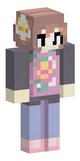 Скин Майнкрафт: Frisk from Undertale, Girl, . beige skin color, wreath with yellow…