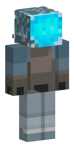 Скин Майнкрафт: Frozen Miner Minecraft skin: rugged old miner in dark worn clothes,…