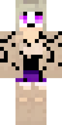 Furry anthro female ocelot, purple eyes, crop top, black mini skirt Скин Майнкрафт: Furry anthro female ocelot, purple eyes, crop top, black mini skirt