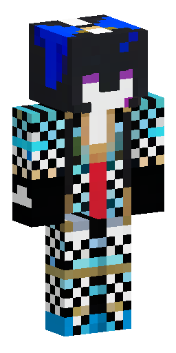 Gothic jester, harlequin, black hair, blue and black aesthetic, che… Скин Майнкрафт: Gothic jester, harlequin, black hair, blue and black aesthetic, che…