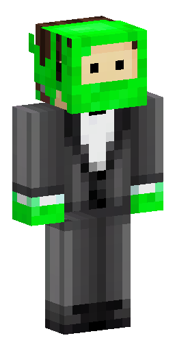 Green skin, business suit with mittens, tailcoat-style jacket, smil… Скин Майнкрафт: Green skin, business suit with mittens, tailcoat-style jacket, smil…