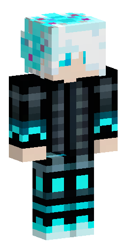 High quality Minecraft player skin ColeFrost, pixel art, dark black… Скин Майнкрафт: High quality Minecraft player skin ColeFrost, pixel art, dark black…