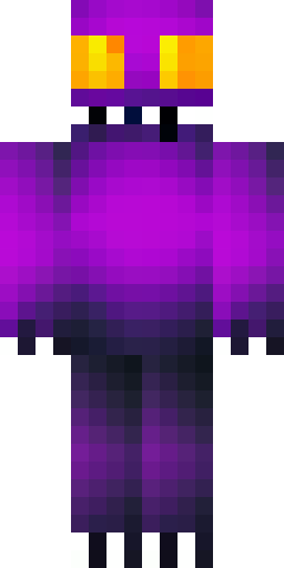 Скин Майнкрафт: Mad monster look, completely dark purple and black skin, glowing sh…