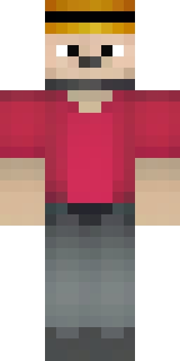 Скин Майнкрафт: man with cool hat, red shirt.