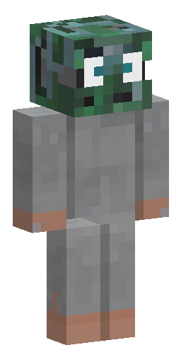 Скин Майнкрафт: Minecraft BedWars/PvP-скин Zerkan: растрёпанные чёрные волосы, сини…