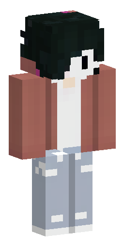 Minecraft boy skin, anime style, messy voluminous black hair coveri… Скин Майнкрафт: Minecraft boy skin, anime style, messy voluminous black hair coveri…