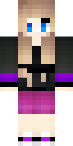 Скин Майнкрафт: Minecraft female skin, cute girl, slim model, split head and long h…