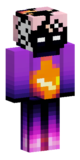 Minecraft player skin, flat texture. Purple spiky hair, black cat e… Скин Майнкрафт: Minecraft player skin, flat texture. Purple spiky hair, black cat e…