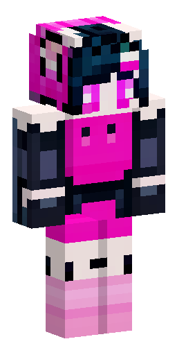 Minecraft skin, 64x64 px, flat, front/back. Anthro catgirl: messy b… Скин Майнкрафт: Minecraft skin, 64x64 px, flat, front/back. Anthro catgirl: messy b…