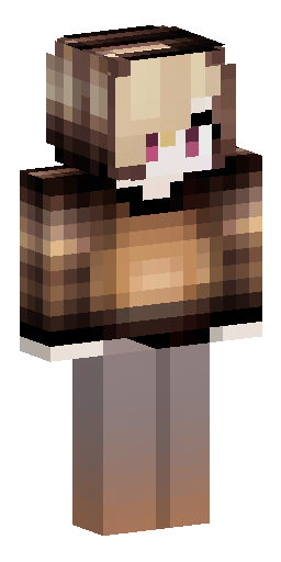 Minecraft skin, cute chibi style, dark brown aesthetic. Fluffy shor… Скин Майнкрафт: Minecraft skin, cute chibi style, dark brown aesthetic. Fluffy shor…