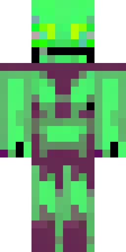 Minecraft skin, demon with horns, black base color with glowing gre… Скин Майнкрафт: Minecraft skin, demon with horns, black base color with glowing gre…