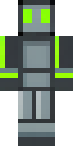Скин Майнкрафт: Minecraft skin design sheet, front view, stylized cube robot charac…