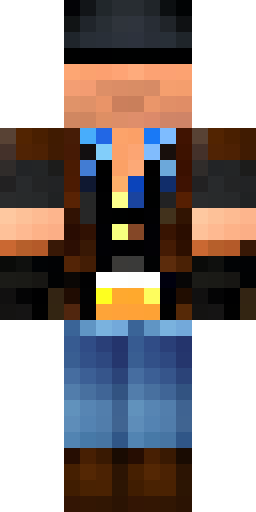 Скин Майнкрафт: Minecraft skin, front and back view, 64x64 pixels, cowboy character…