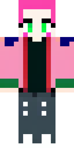 Скин Майнкрафт: Minecraft skin, male/non-binary character, messy vibrant red and ma…