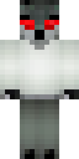 Minecraft skin of a dark charcoal-gray anthropomorphic wolf charact… Скин Майнкрафт: Minecraft skin of a dark charcoal-gray anthropomorphic wolf charact…