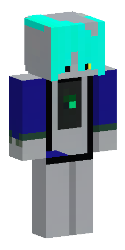 Minecraft skin of an androgynous furry cat character. Deep dark blu… Скин Майнкрафт: Minecraft skin of an androgynous furry cat character. Deep dark blu…