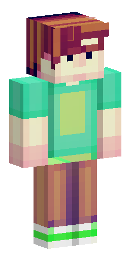 Скин Майнкрафт: Minecraft skin profile, 3D blocky pixel art character, front view.…