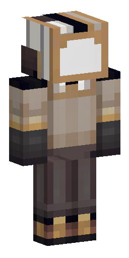 Minecraft skin texture, 64x64, top-down view, beige and black strip… Скин Майнкрафт: Minecraft skin texture, 64x64, top-down view, beige and black strip…