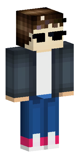 Minecraft skin texture map, 64x64, flat layout. A boy with messy brown hair and dark… Скин Майнкрафт: Minecraft skin texture map, 64x64, flat layout. A boy with messy brown hair and dark…