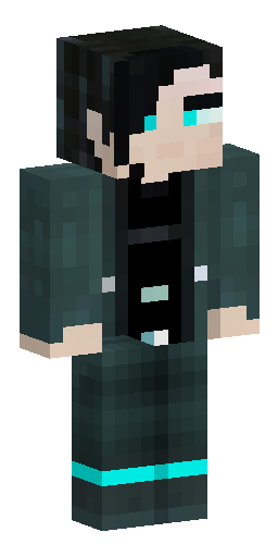 Скин Майнкрафт: Minecraft skin texture map 64x64, cyberpunk male character, long da…