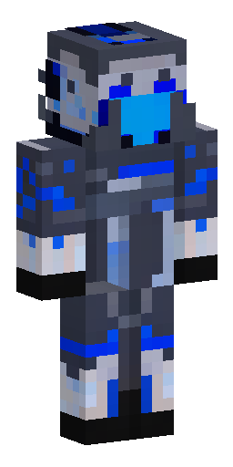 Minecraft skin texture sheet, Warden-themed style. Front and back v… Скин Майнкрафт: Minecraft skin texture sheet, Warden-themed style. Front and back v…