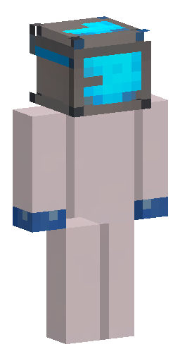 Minecraft Steve wearing a cool blue sci-fi skin with glowing blue l… Скин Майнкрафт: Minecraft Steve wearing a cool blue sci-fi skin with glowing blue l…
